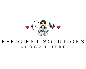 Medical Heartbeat Cardiologist logo design