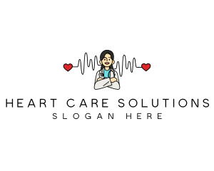 Cardiologist - Medical Heartbeat Cardiologist logo design