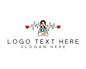 Hospital - Medical Heartbeat Cardiologist logo design