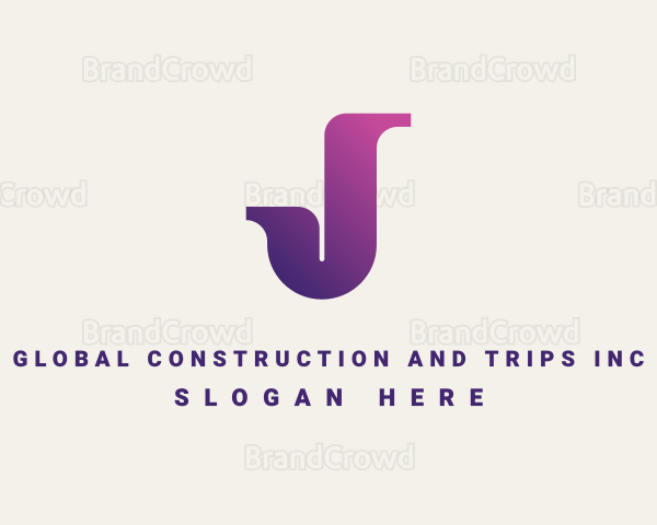 Modern Gradient Letter J Logo