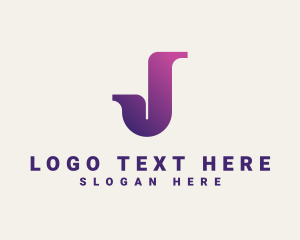Modern - Modern Gradient Letter J logo design