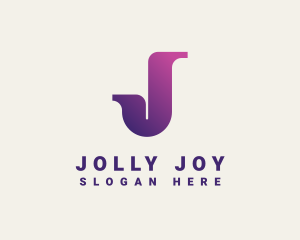 Modern Gradient Letter J logo design