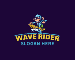 Surfer - Water Monkey Surfer logo design