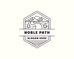 Mountain Path Journey logo design