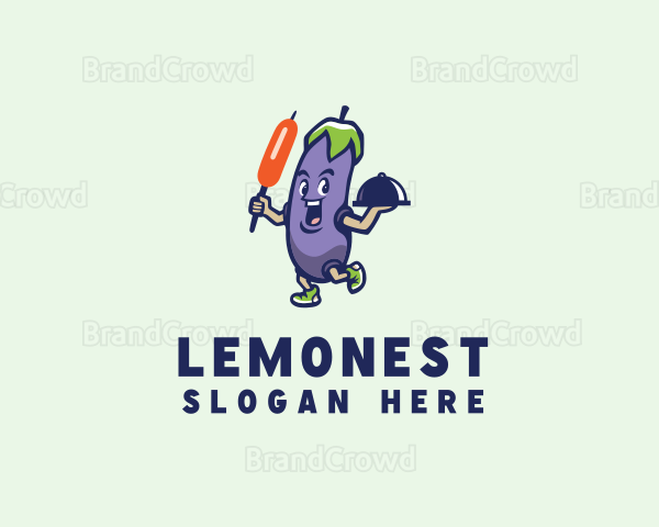Eggplant Vegetable Restaurant Logo