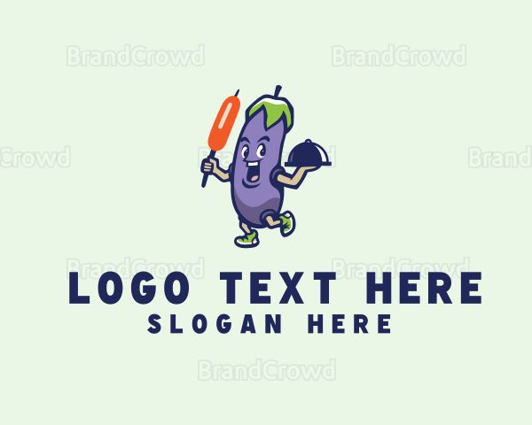 Eggplant Vegetable Restaurant Logo