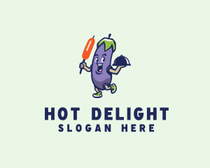 Eggplant Vegetable Restaurant  logo design