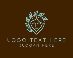 Sustainable - Eco Woman Face logo design