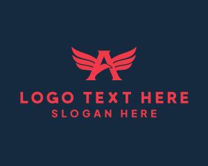 Aircraft - Falcon Wings Letter A logo design