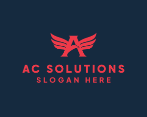 Falcon Wings Letter A logo design