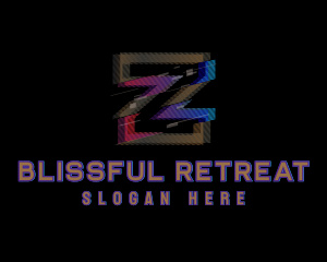 Gradient Glitch Letter Z Logo