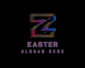 Clan - Gradient Glitch Letter Z logo design