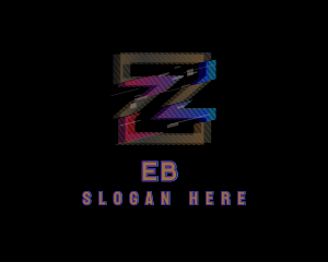 Web - Gradient Glitch Letter Z logo design
