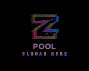 Bar - Gradient Glitch Letter Z logo design