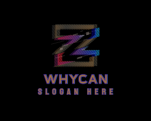 Clan - Gradient Glitch Letter Z logo design