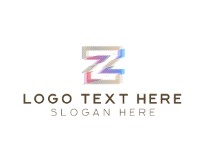 Game - Gradient Glitch Letter Z logo design