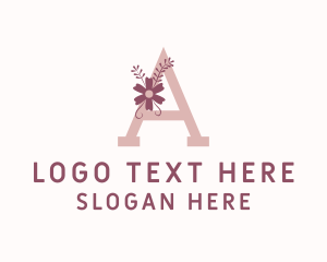 Lifestyle - Flower Feminine Letter A logo design