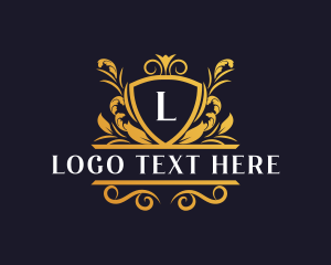 Luxury Floral Shield Logo