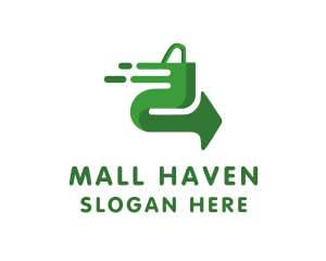 Shopping Mall - Market Bag Arrow logo design