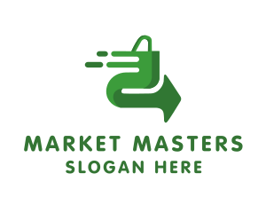 Market Bag Arrow logo design