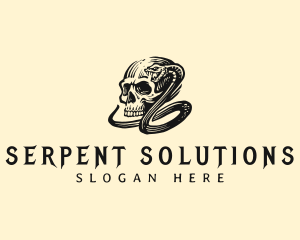 Serpent Skull Snake logo design