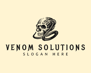 Serpent Skull Snake logo design