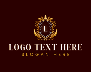 High End - Shield Crown Crest logo design