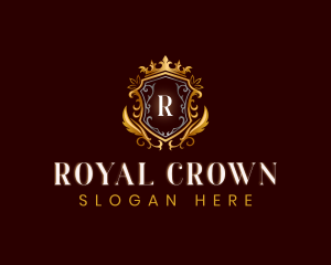 Shield Crown Crest logo design