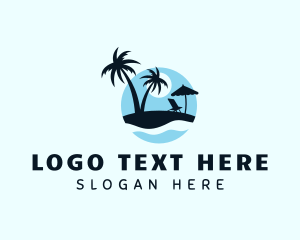 Travel Vlog - Summer Beach Vacation logo design