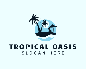 Paradise - Summer Beach Vacation logo design