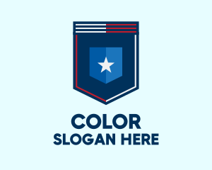 Stripes - Modern Star Shield logo design