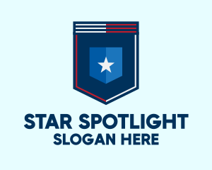 Modern Star Shield logo design