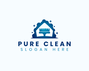 Scrub Brush Cleaning logo design