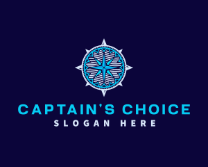 Captain - Nautical Travel Compass logo design