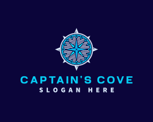 Captain - Nautical Travel Compass logo design