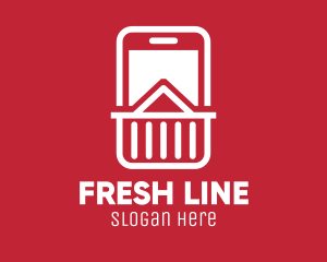 Line - Digital Cell Phone Lines logo design