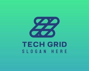 Grid - Cyber Tech Grid Letter Z logo design