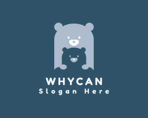 Bear - Blue Bear Cub logo design