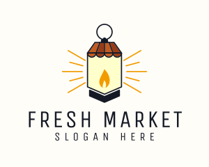 Stall - Lamp Market Bulb logo design