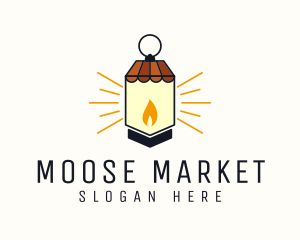 Lamp Market Bulb logo design