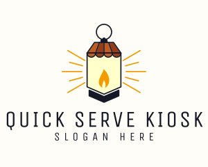 Kiosk - Lamp Market Bulb logo design
