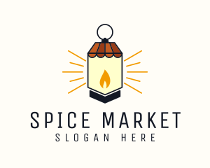 Lamp Market Bulb logo design