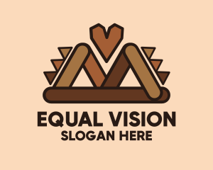 Equality - Brown Ethnic Heart logo design