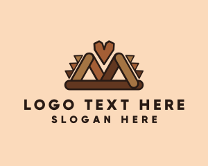 Humanity - Brown Ethnic Heart logo design