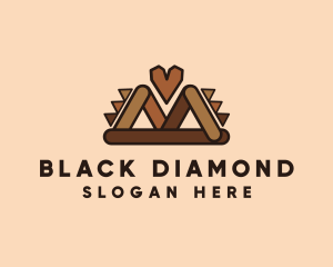 Brown Ethnic Heart logo design