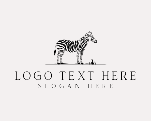 Wildlife Zebra Zoo Logo