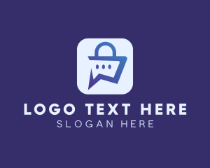 Shopping Bag - Digital Shopping App logo design