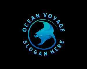 Sea Stingray Fish logo design