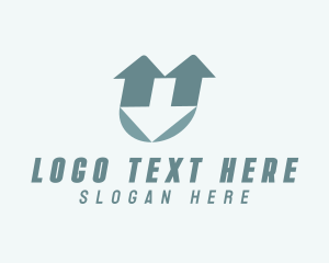 Foreign Exchange - Letter U Trade Logistics logo design