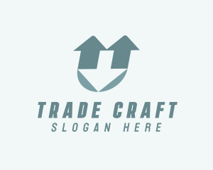 Trade - Letter U Trade Logistics logo design